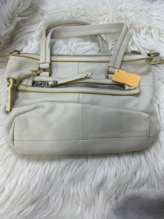 Handbag By Fossil In White, Size:Medium