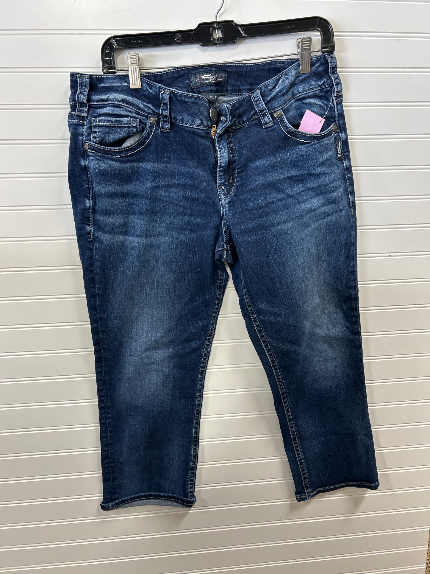 Capris By Silver In Blue Denim, Size:14