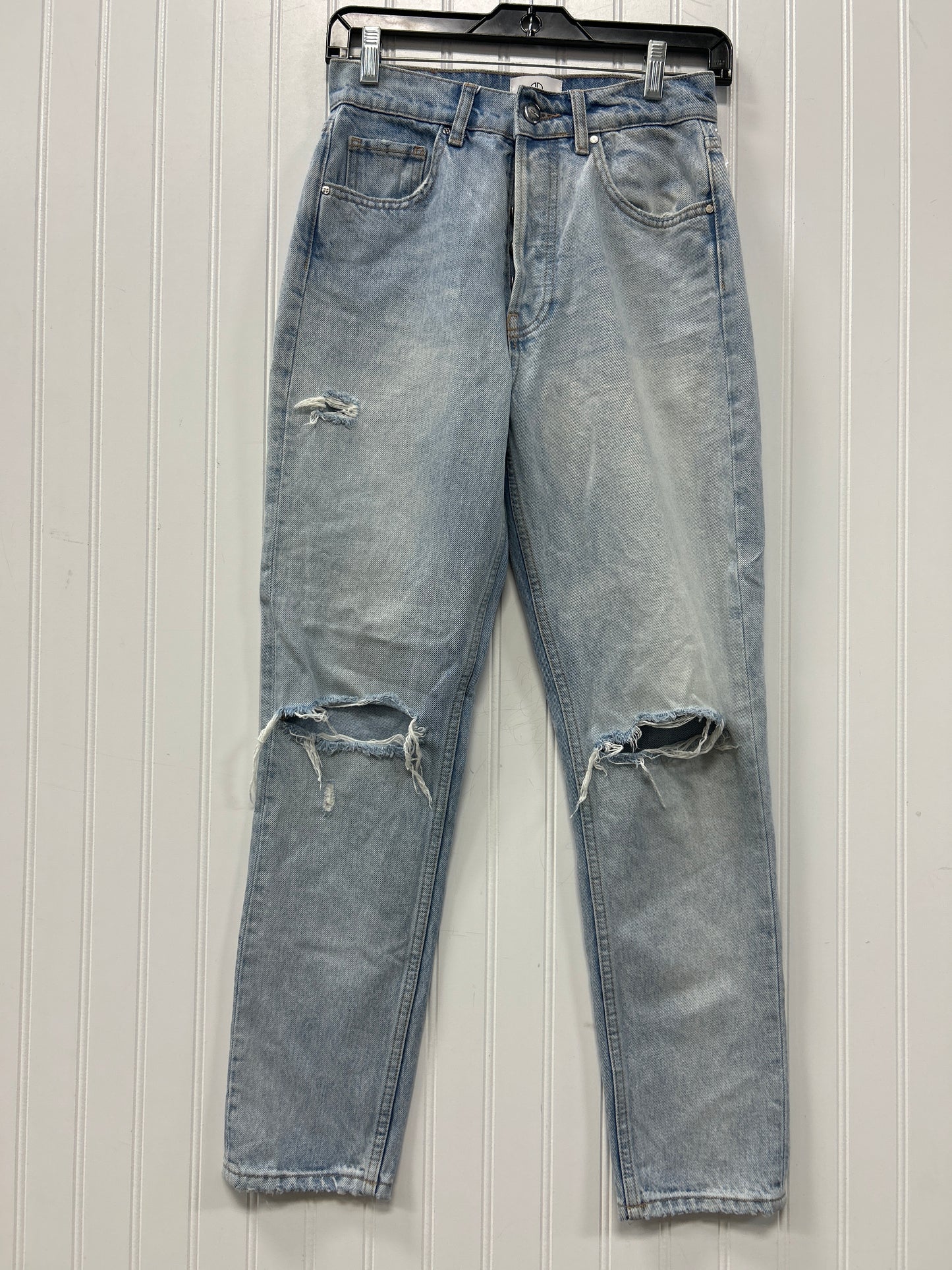 Jeans Straight By Ab Studio In Blue Denim, Size:4