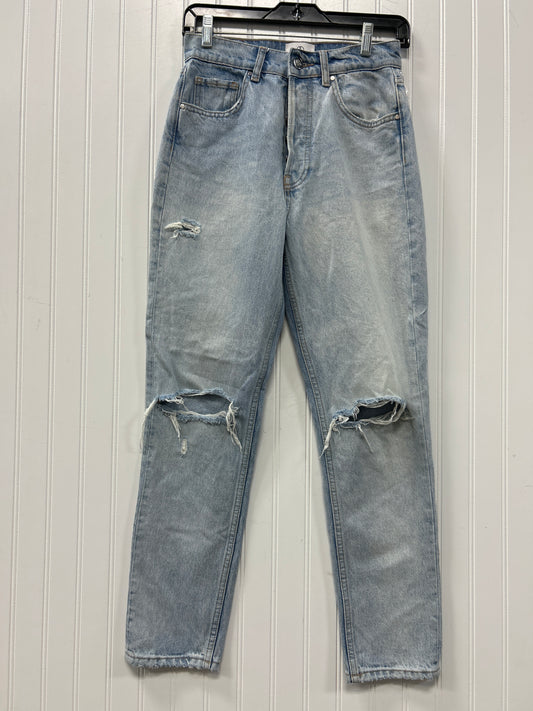 Jeans Straight By Ab Studio In Blue Denim, Size:4