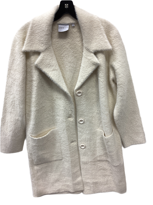 Jacket Faux Fur & Sherpa By Cyrus Knits In Cream, Size:M