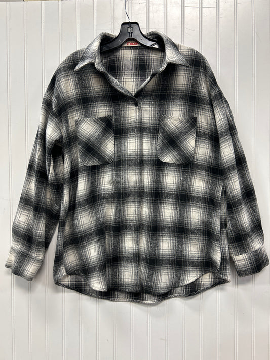 Jacket Shirt By Mazik In Black & White, Size:M