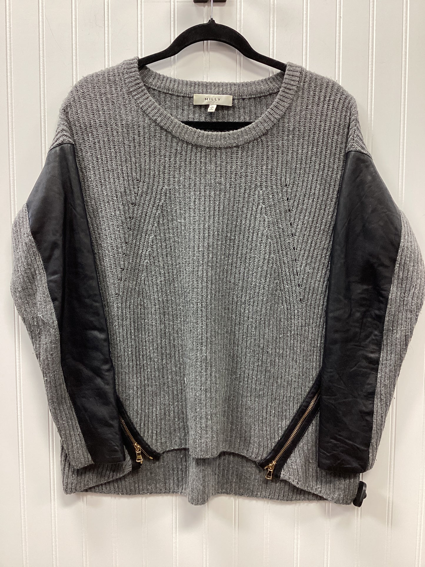 Sweater Designer By Milly In Grey, Size:M