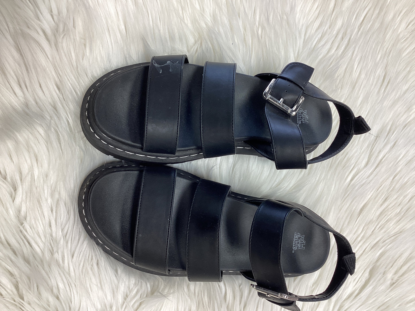 Sandals Flats By Wild Fable In Black, Size:9.5