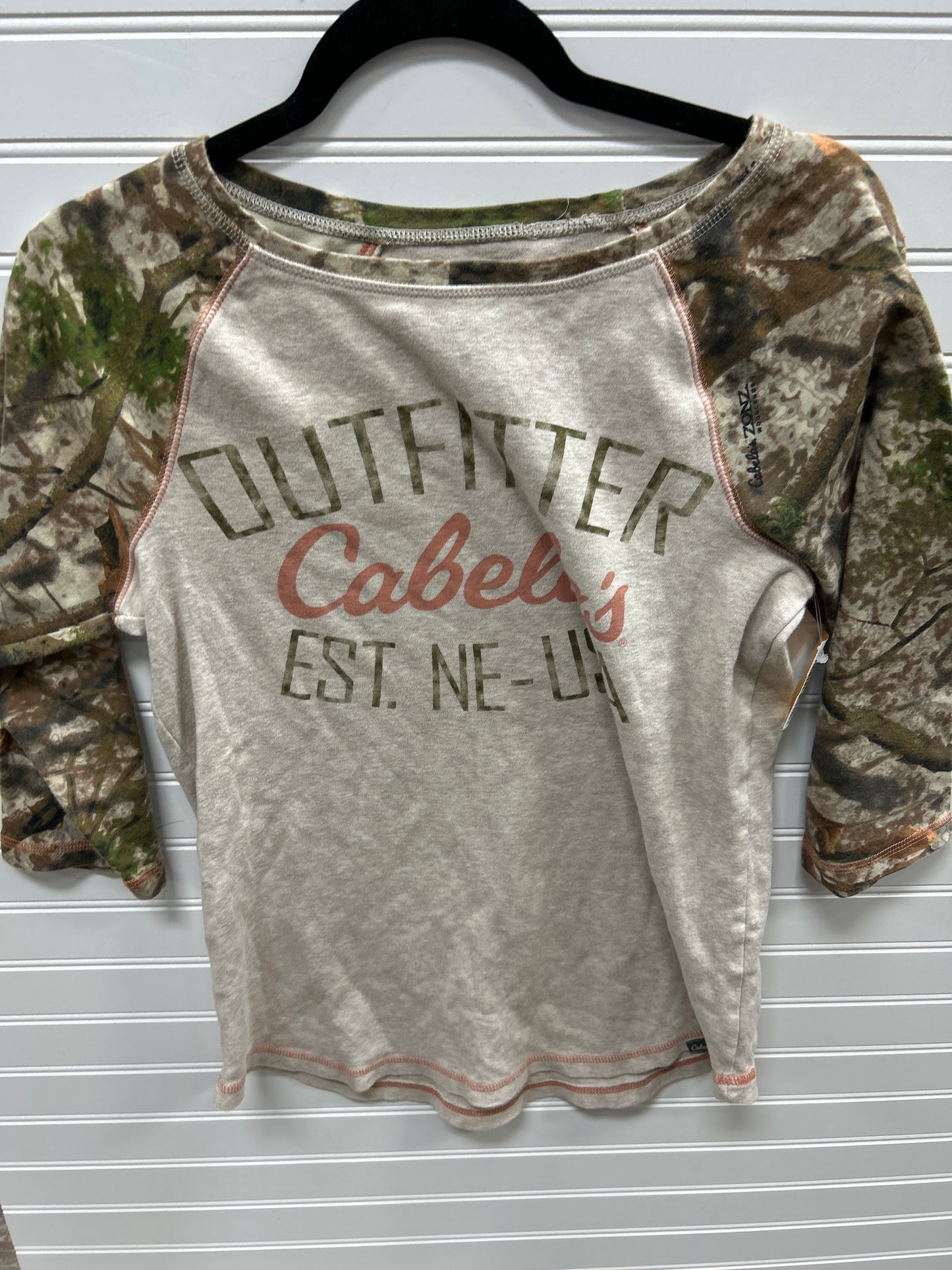 Top Ls By Cabelas In Cream & Green, Size:S