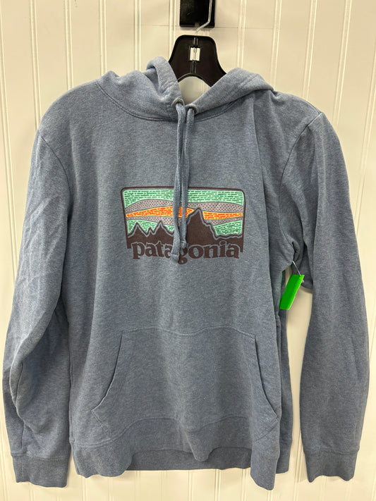 Sweatshirt Hoodie By Patagonia In Blue, Size:L
