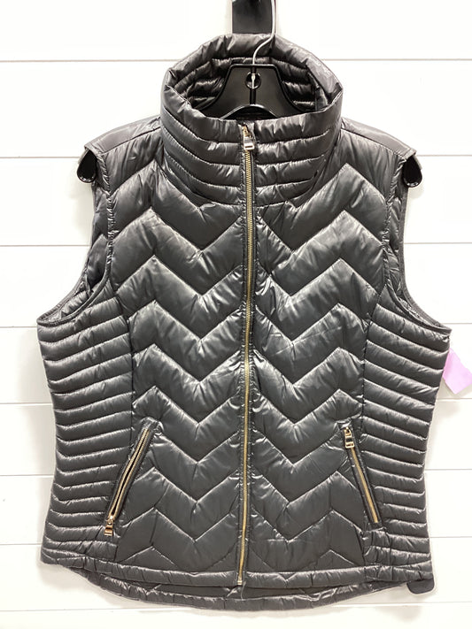 Vest Puffer & Quilted By Calvin Klein In Grey, Size:Xl