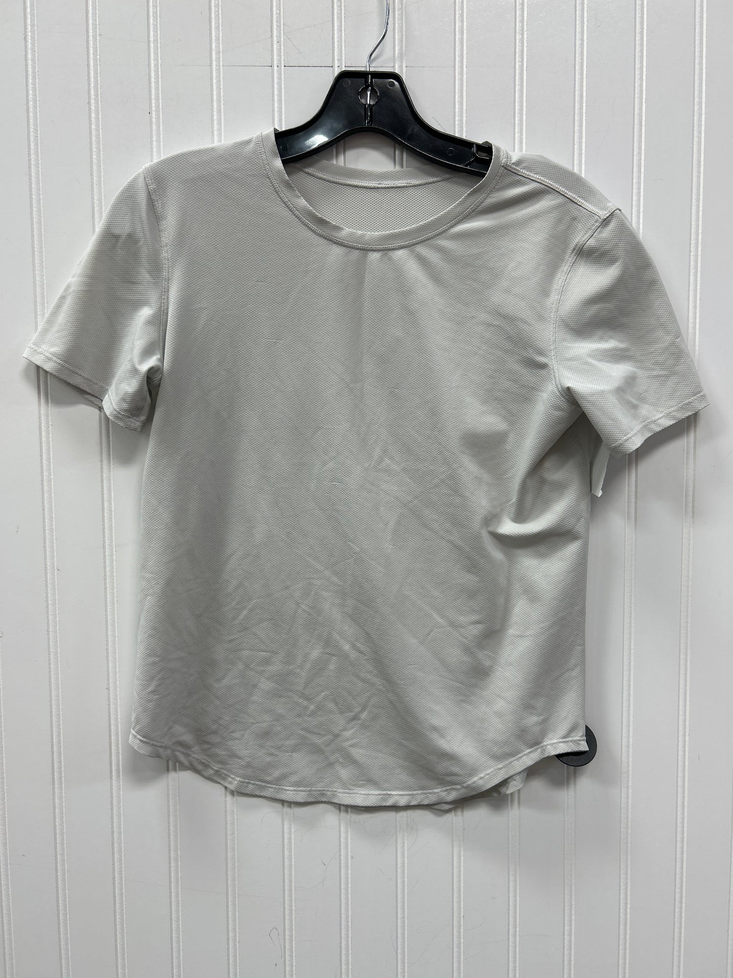 Athletic Top Ss By Lululemon In Grey, Size:4