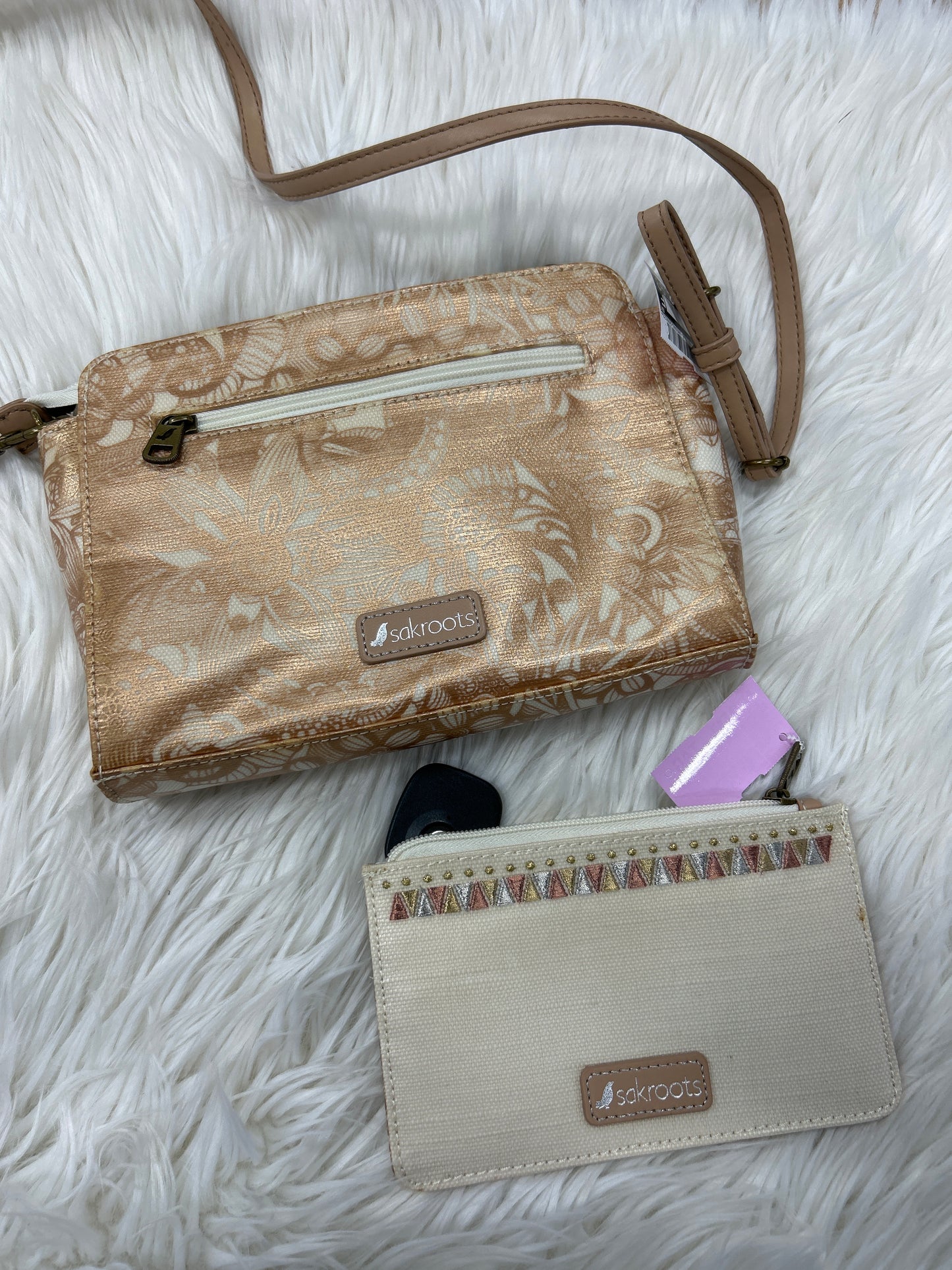 Handbag By Sakroots In Cream, Size:Medium