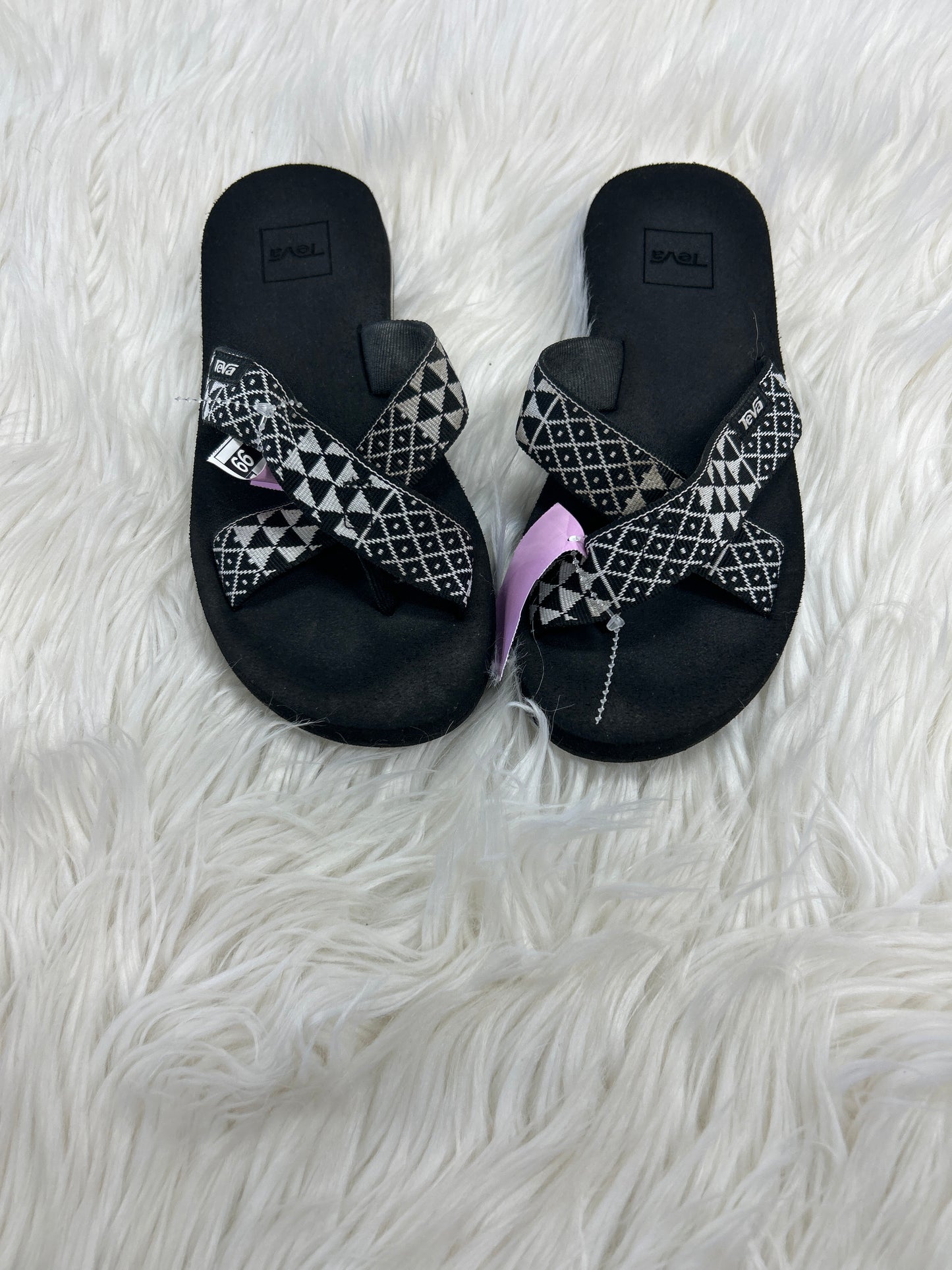 Sandals Flip Flops By Teva In Black, Size:5