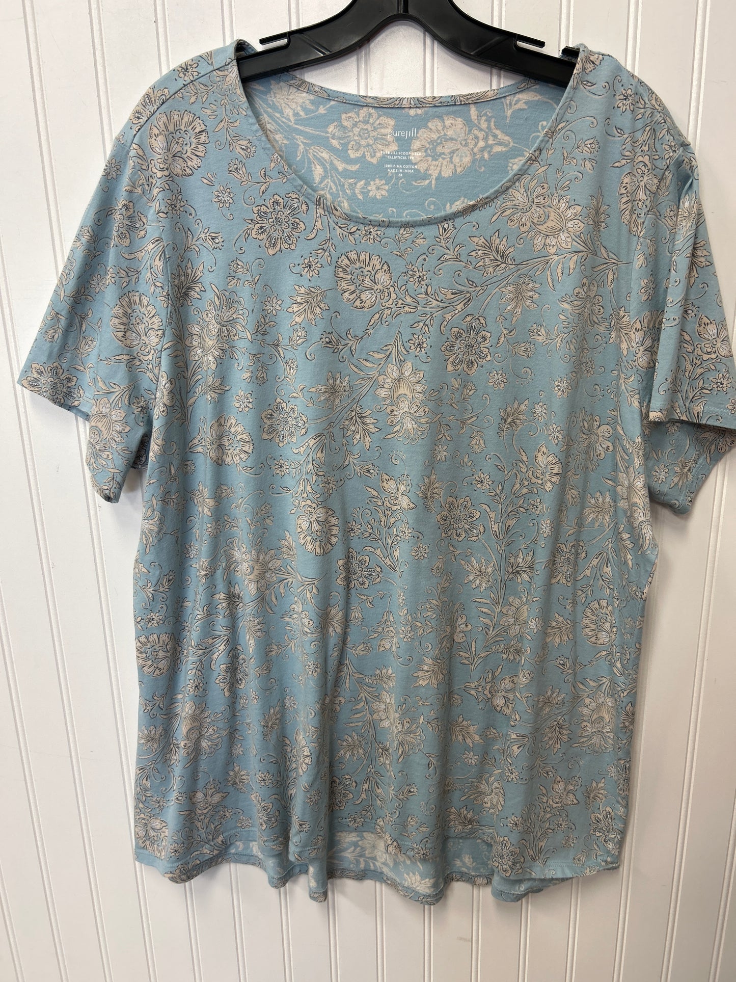 Top Ss By J. Jill In Blue, Size:2X