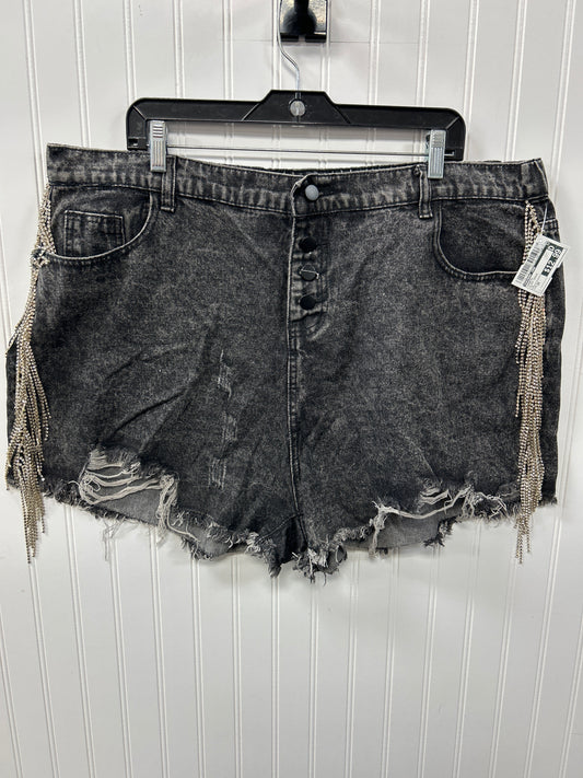 Shorts By Savanna Jane In Black Denim, Size:3X