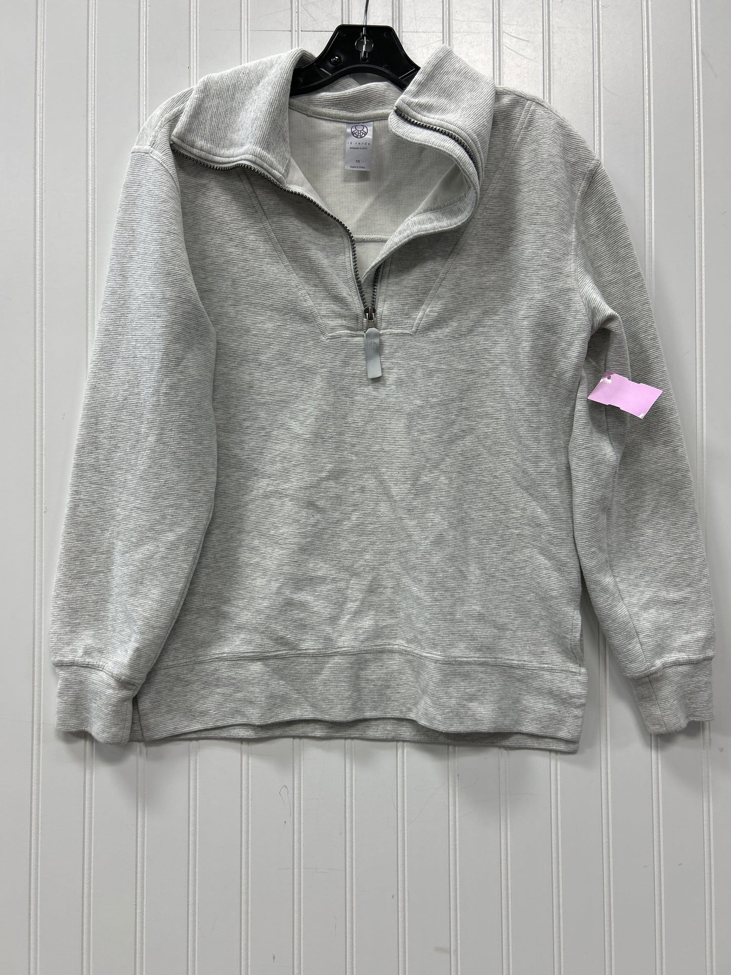 Athletic Top Ls Collar By Te Verde In Grey, Size:Xs