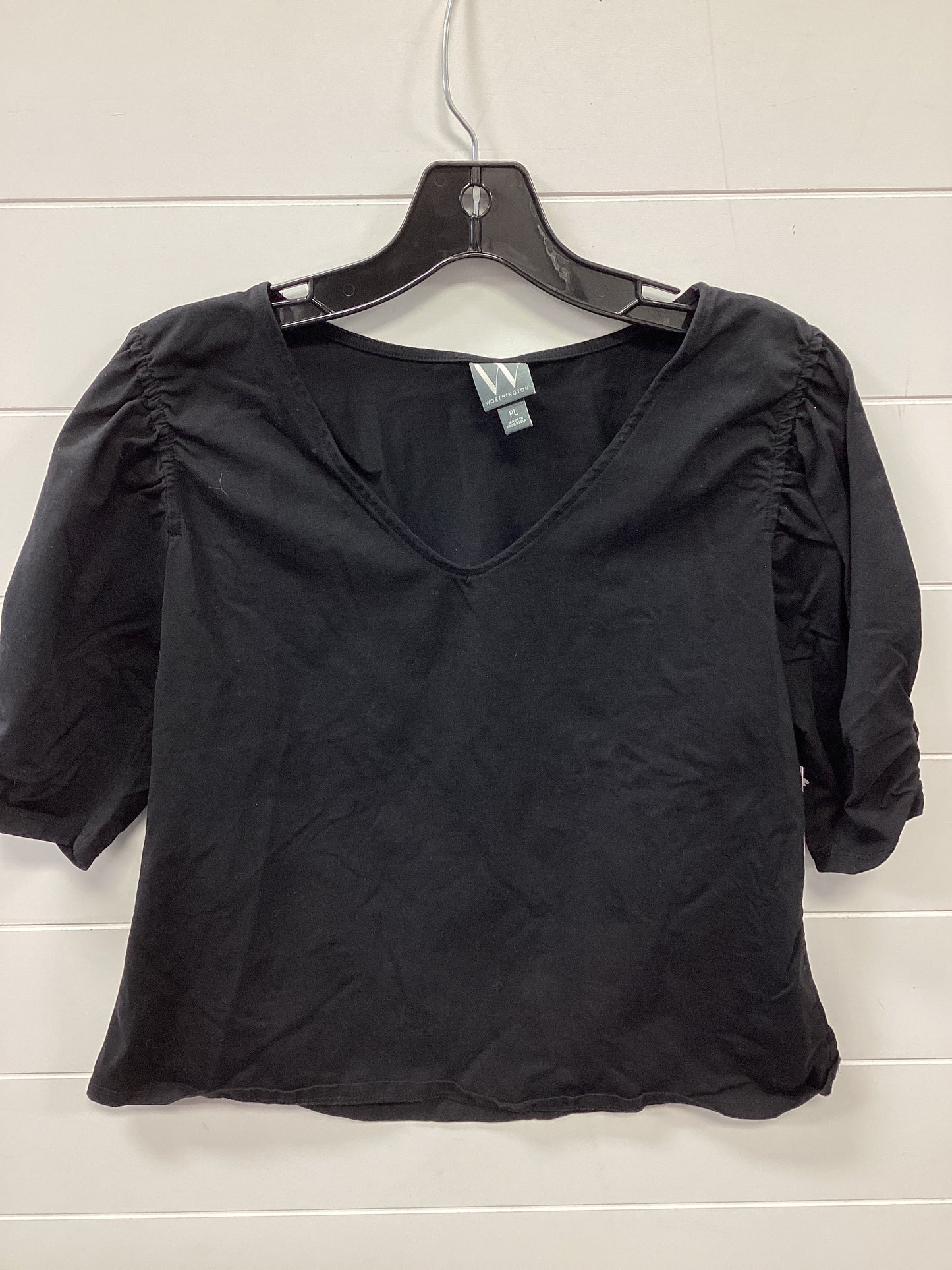 Top Ss By Worthington In Black, Size:Lp