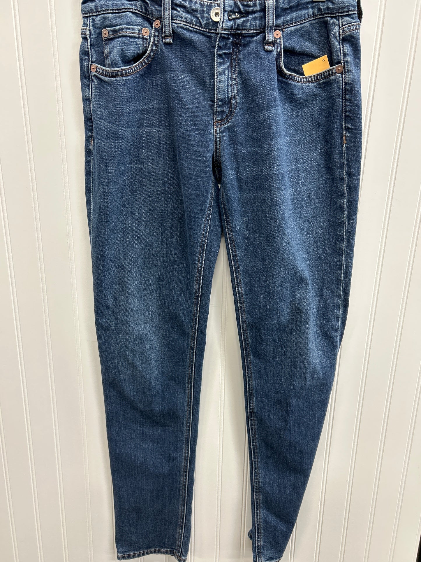 Jeans Straight By Rag And Bone In Blue Denim, Size:0