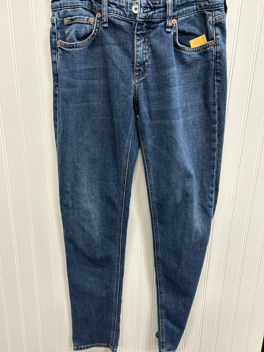 Jeans Straight By Rag And Bone In Blue Denim, Size:0