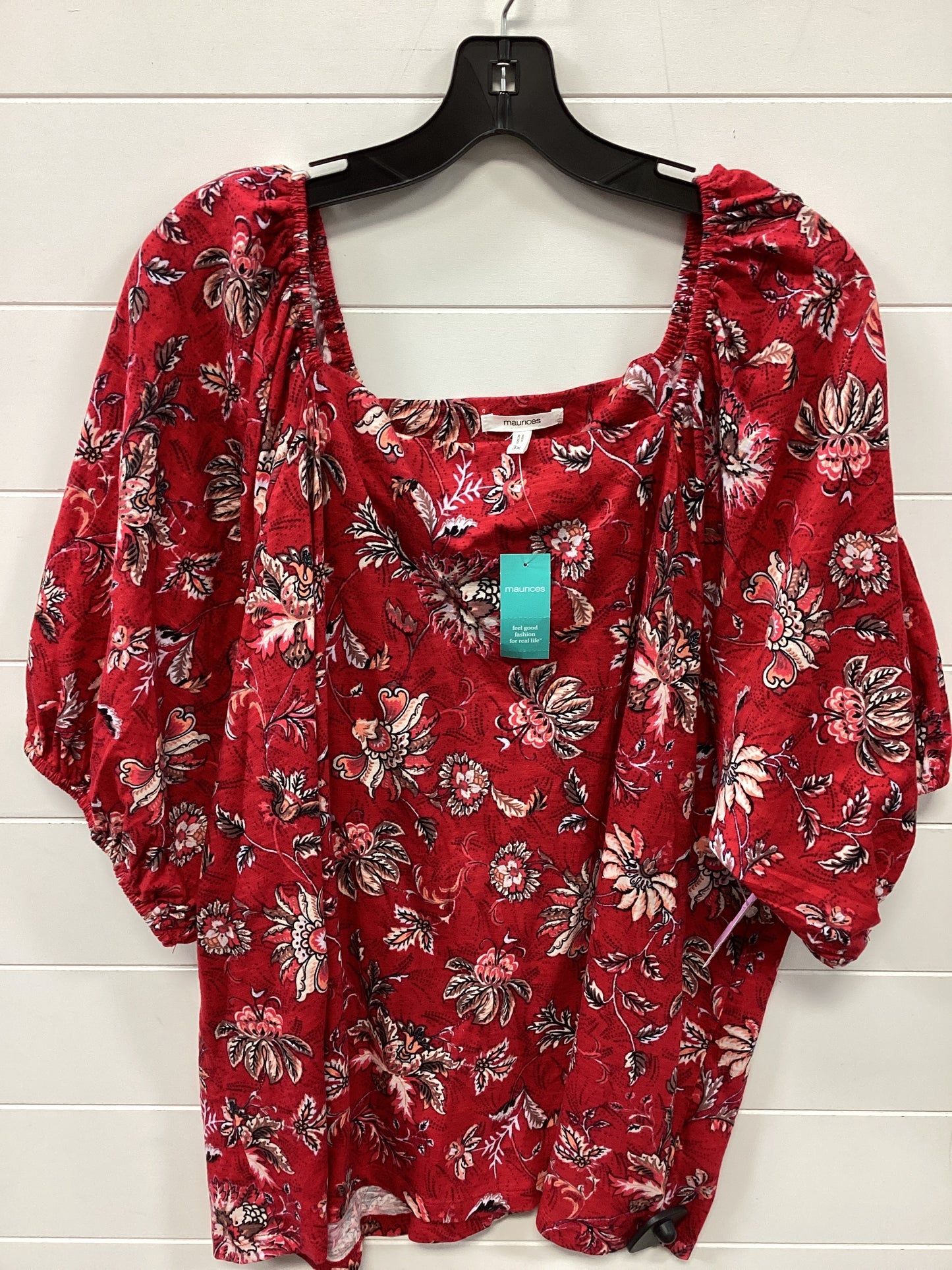 Top Ss By Maurices In Red, Size:3X
