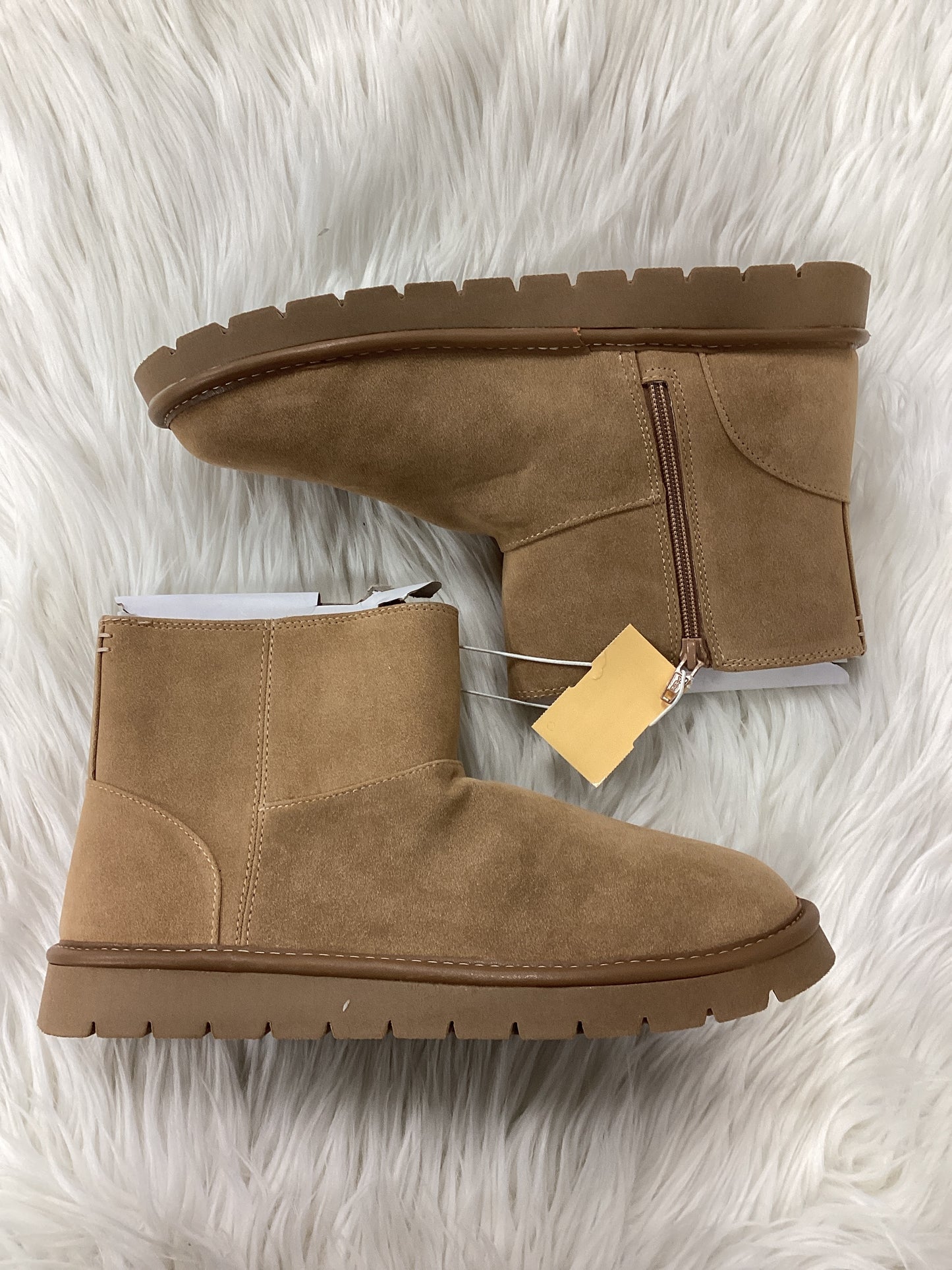 Boots Ankle Heels By Universal Thread In Tan, Size:9