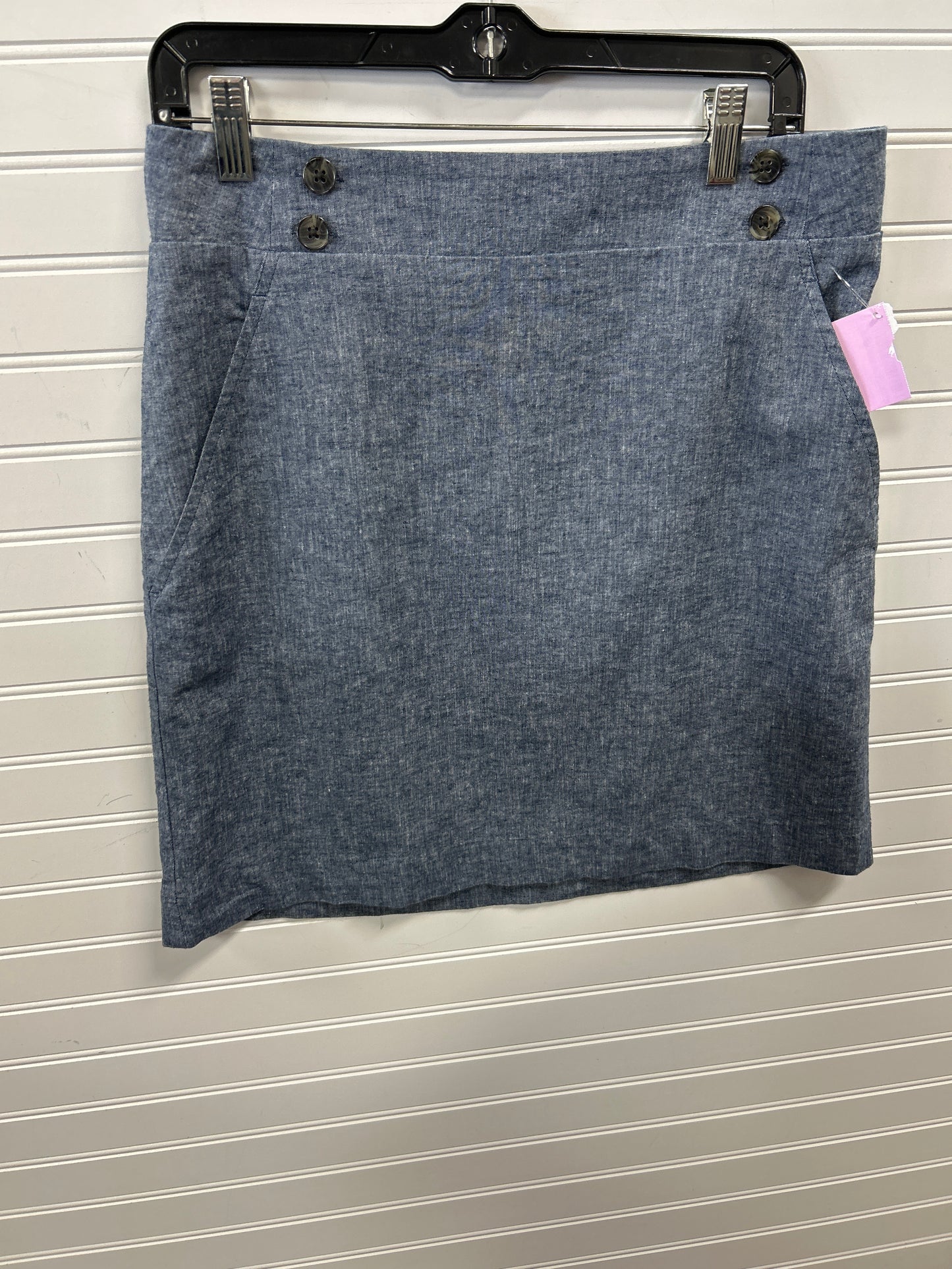 Skirt Midi By Ann Taylor In Blue, Size:8