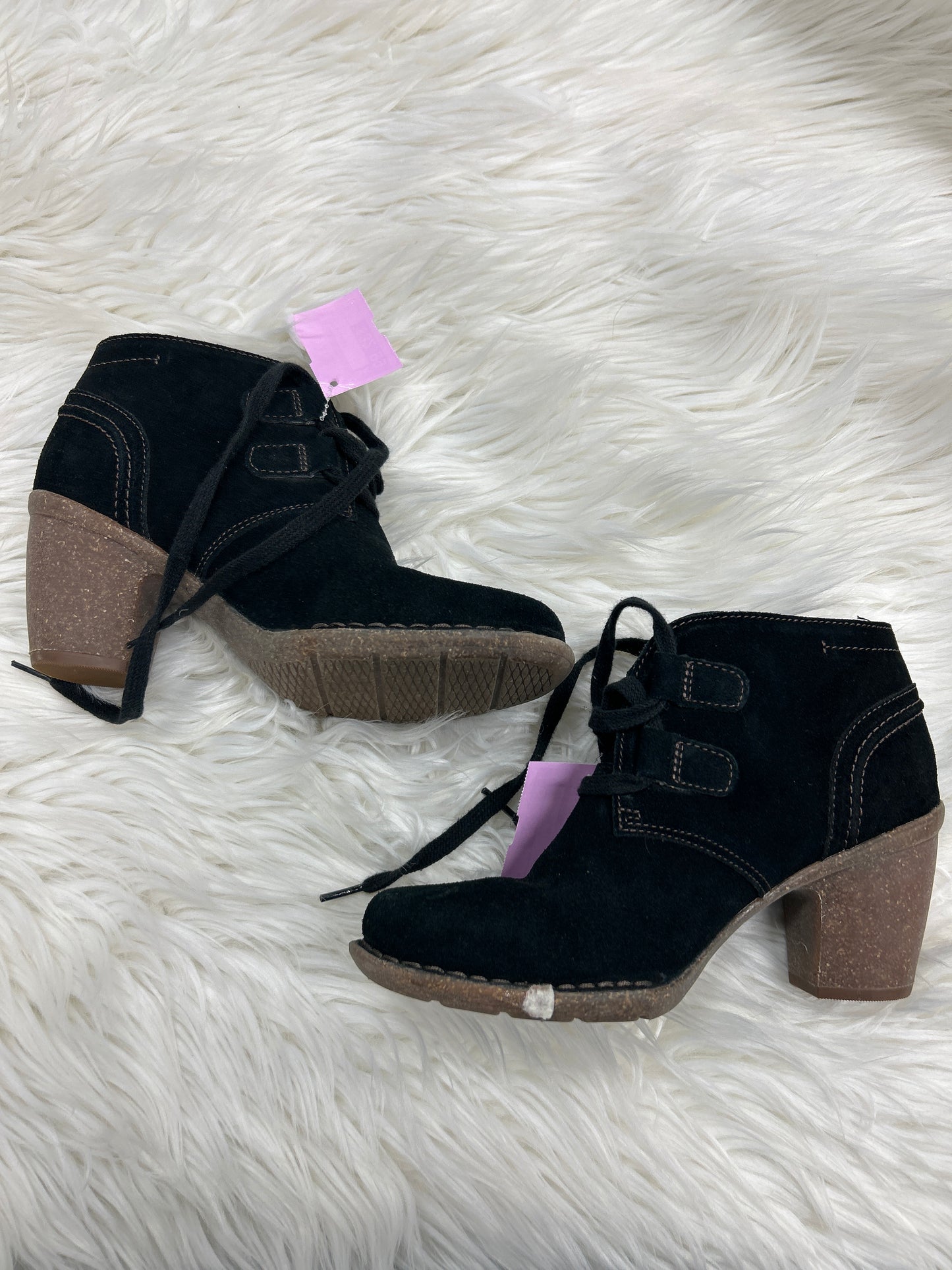 Boots Ankle Heels By Clarks In Black, Size:6