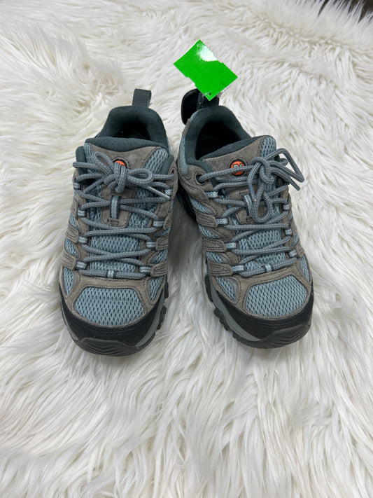 Shoes Hiking By Merrell In Blue & Grey, Size:6.5