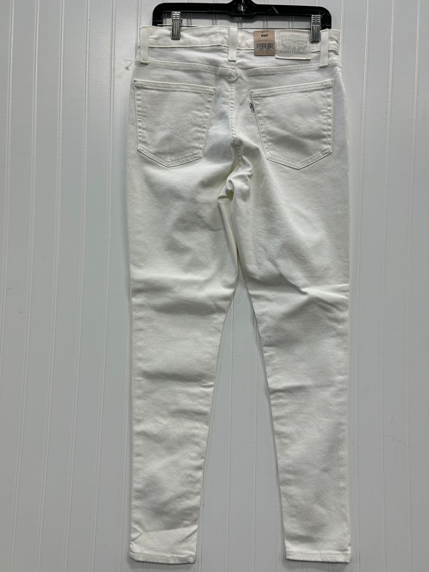 Jeans Skinny By Levis In Cream Denim, Size:10