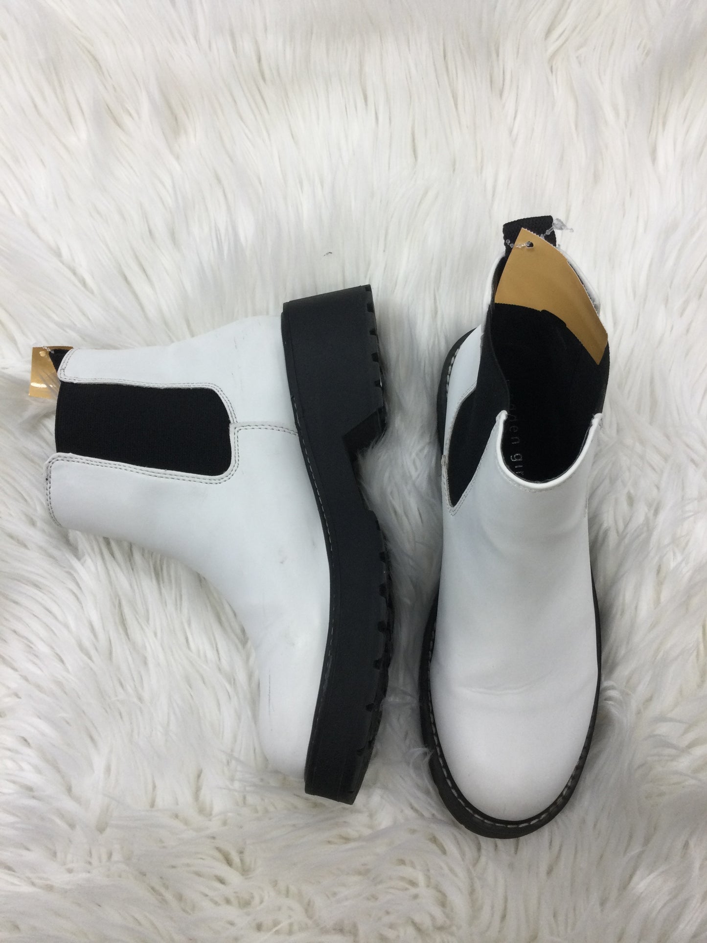 Boots Ankle Flats By Madden Girl In White, Size:8