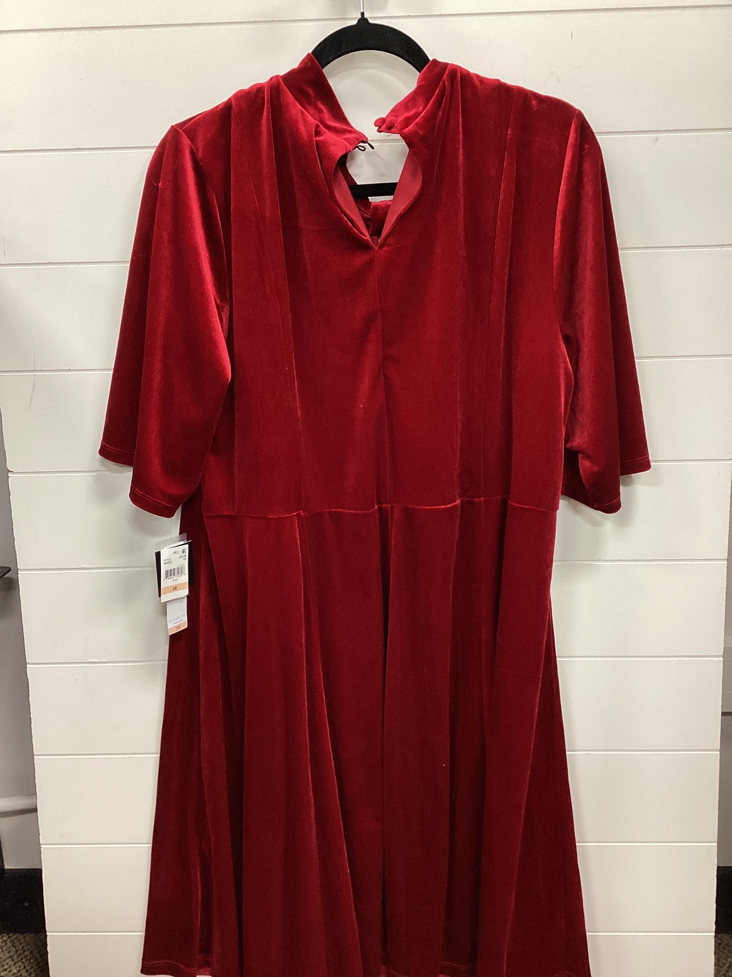 Dress Casual Midi By Robbie Bee In Red, Size:2X