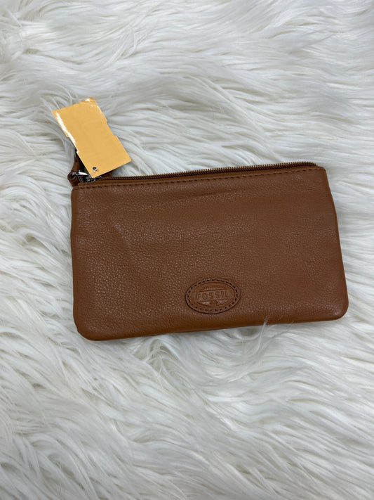 Wallet Leather By Fossil In Brown, Size:Medium