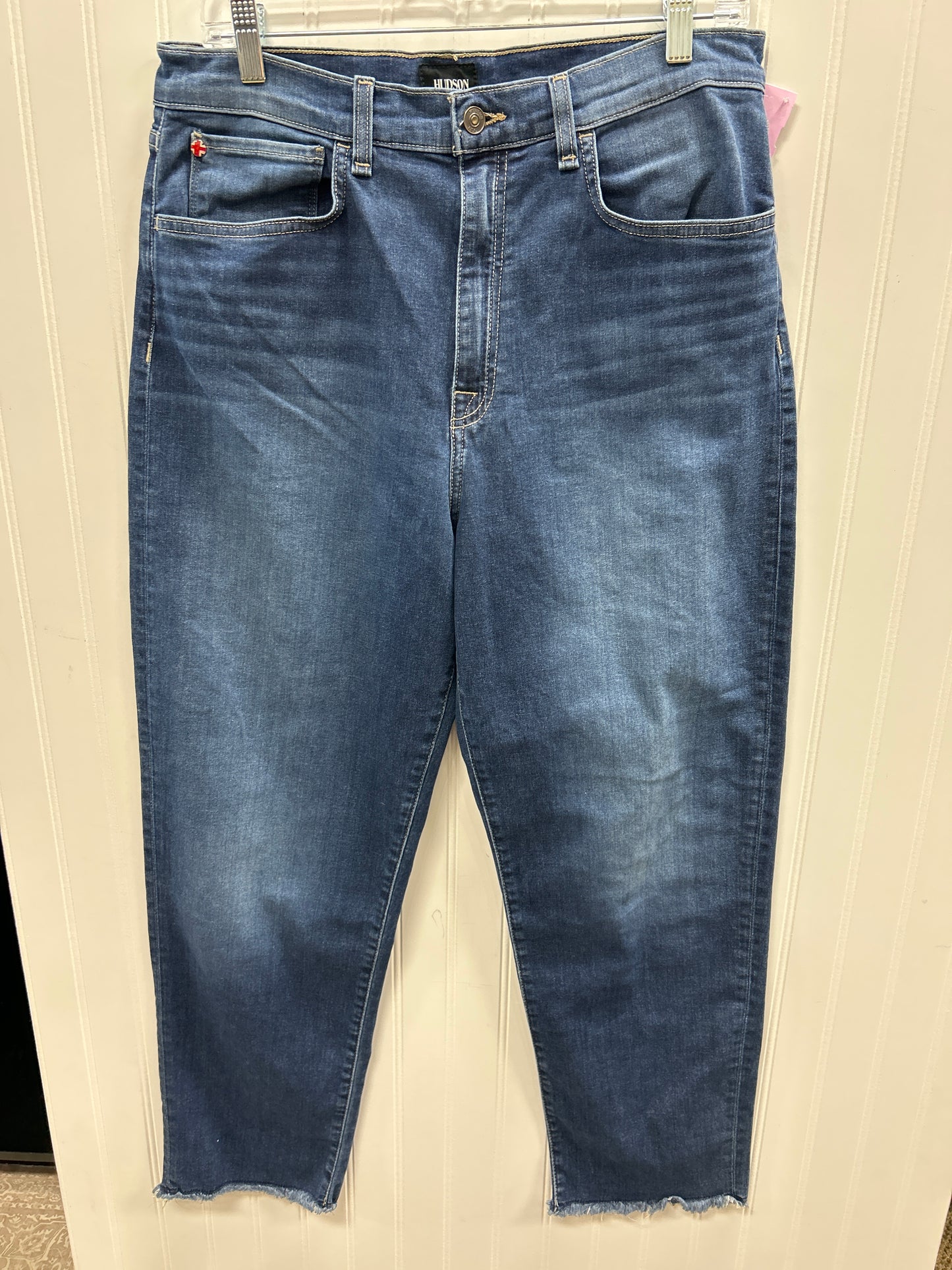 Jeans Wide Leg By Hudson In Blue Denim, Size:14