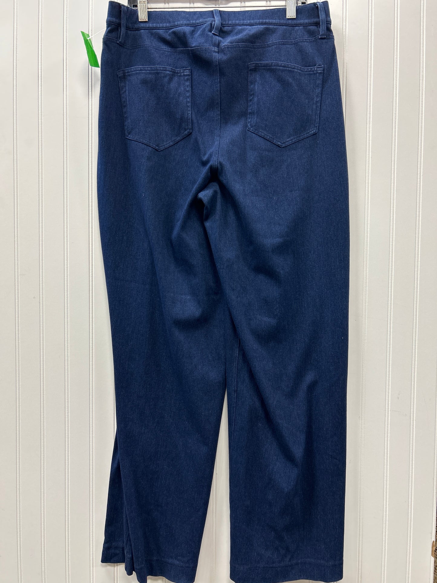 Jeans Wide Leg By Lands End In Blue Denim, Size:L