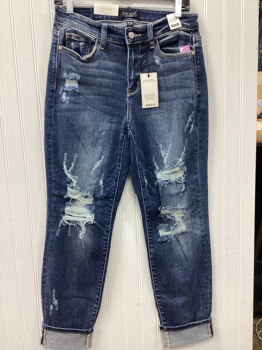Jeans Boyfriend By Judy Blue In Blue Denim, Size:6