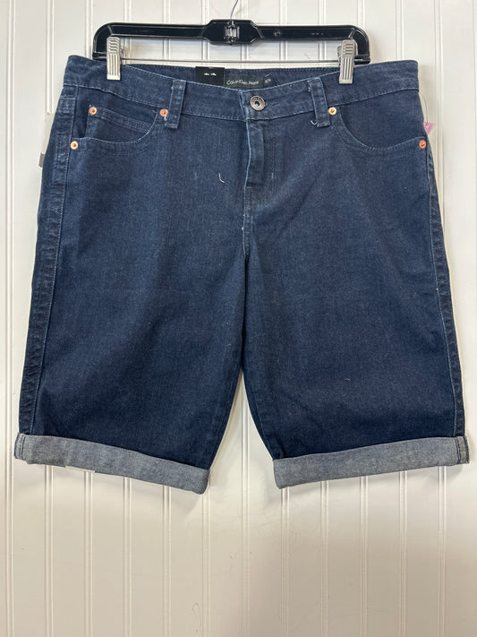 Shorts By Calvin Klein In Blue Denim, Size:14