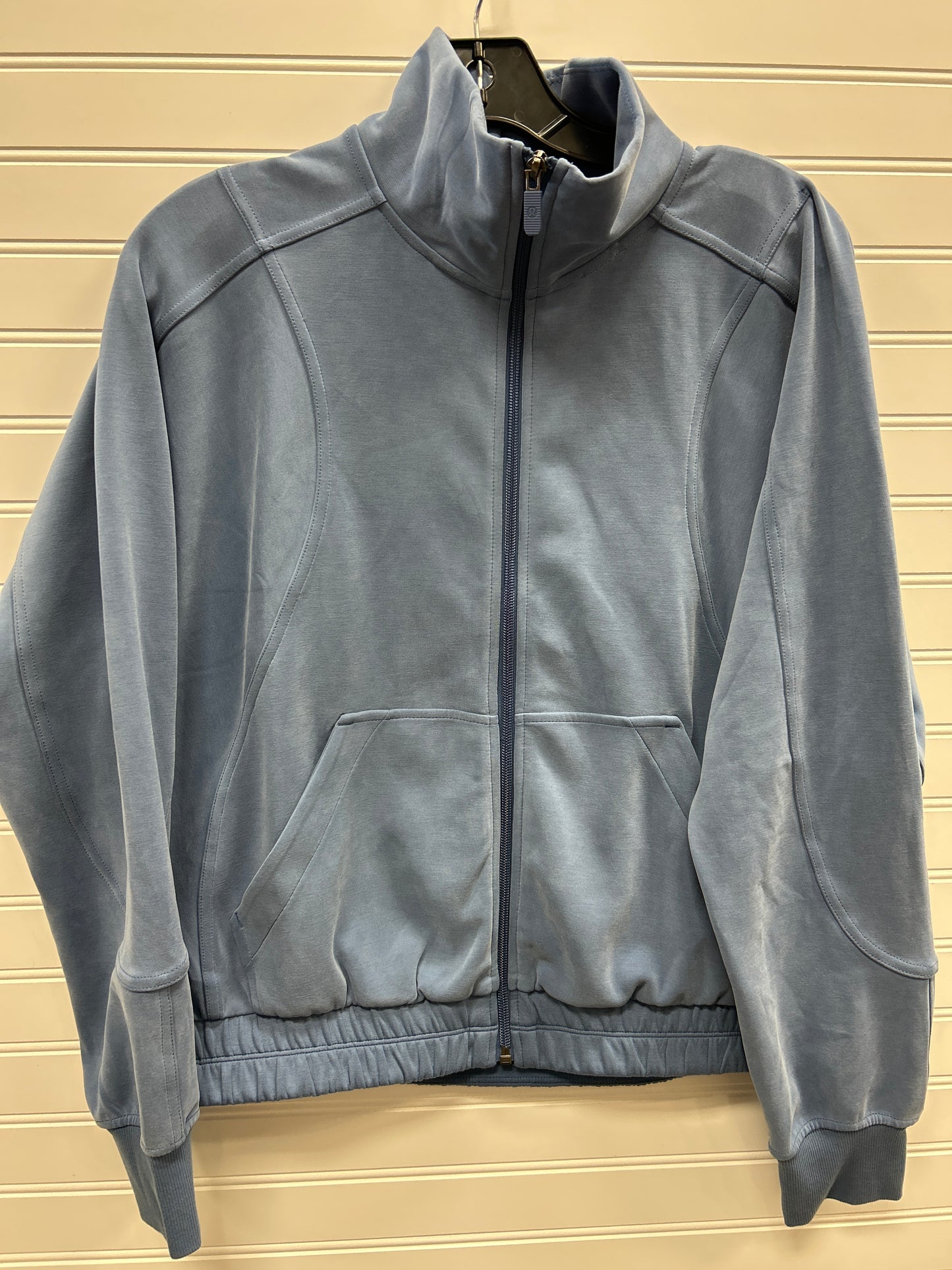 Athletic Jacket By Lululemon In Blue, Size:10