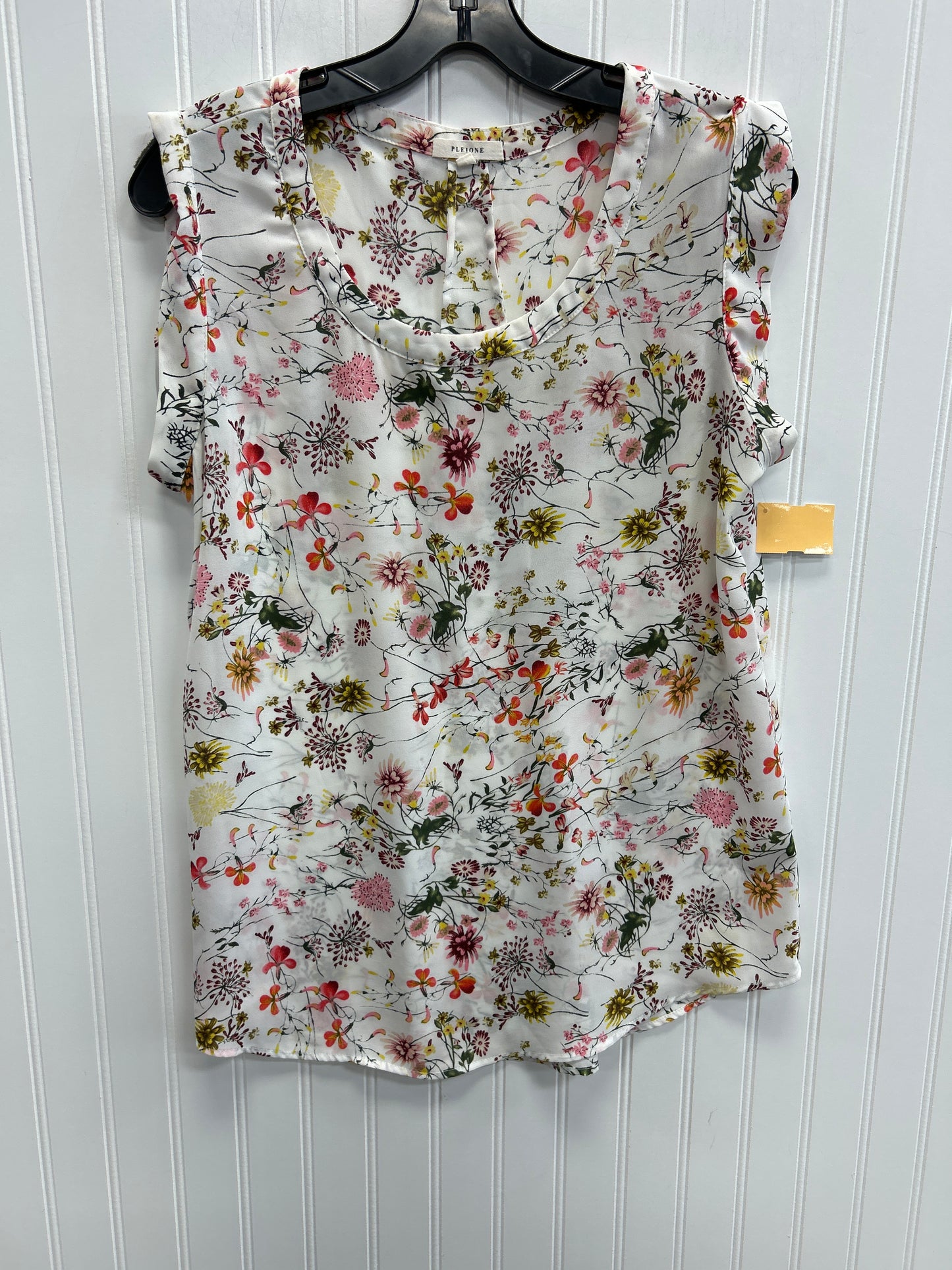 Top Sleeveless By Pleione In Floral Print, Size:S