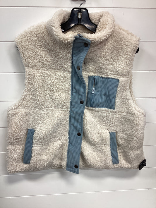 Vest Faux Fur & Sherpa By Thread And Supply In Cream, Size:Xl