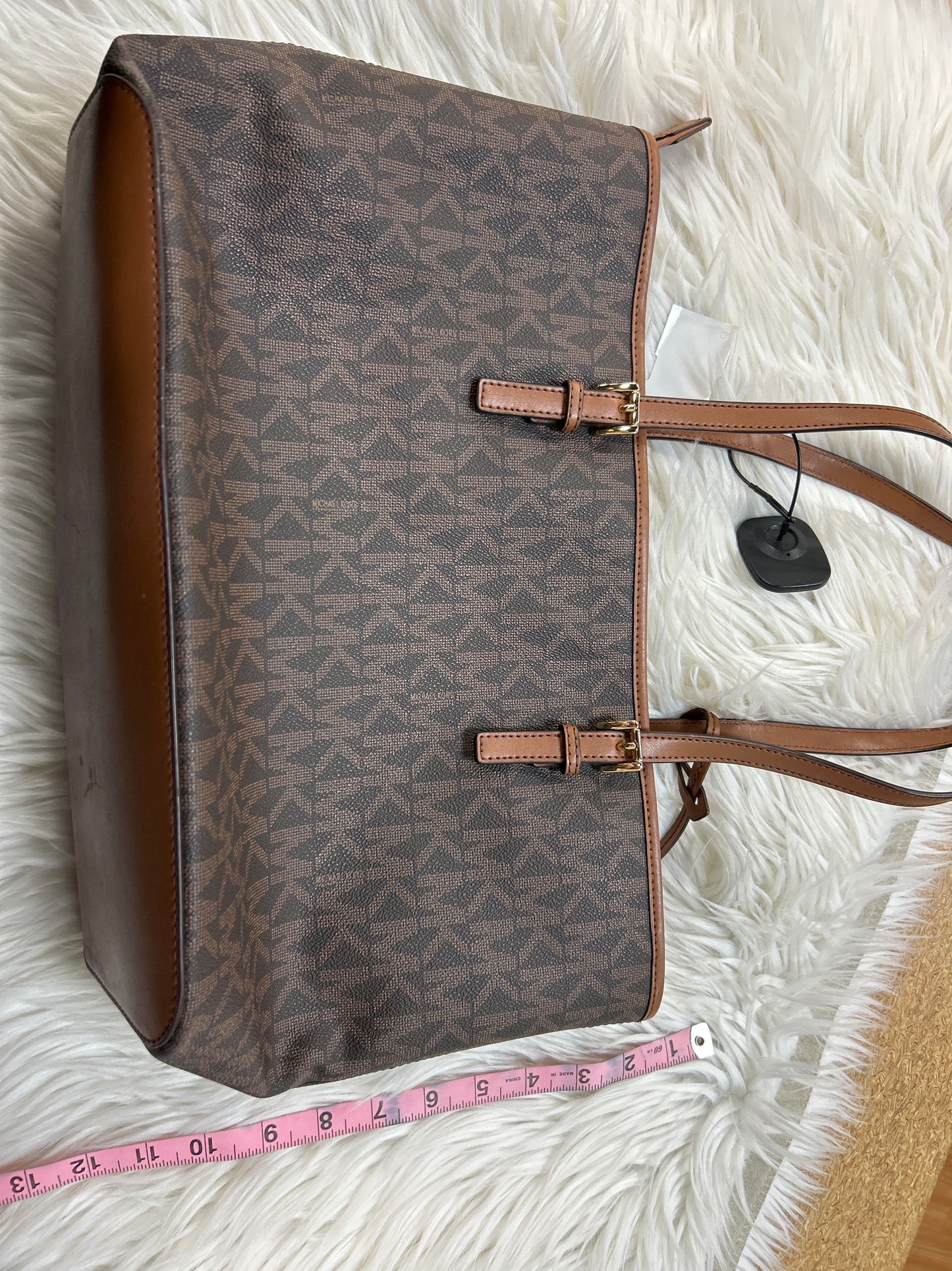 Handbag Designer By Michael Kors In Brown, Size:Large