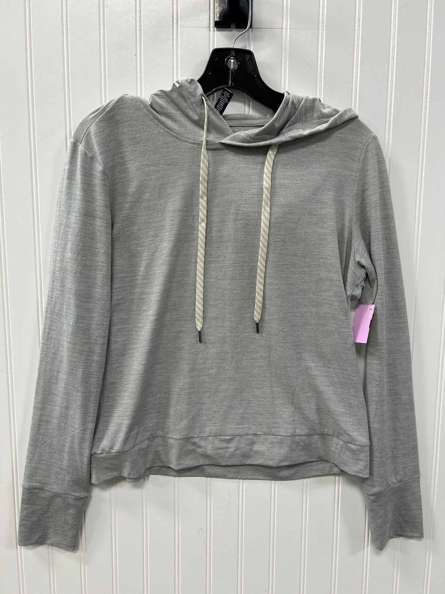 Athletic Top Ls Hoodie By Clothes Mentor In Grey, Size:S