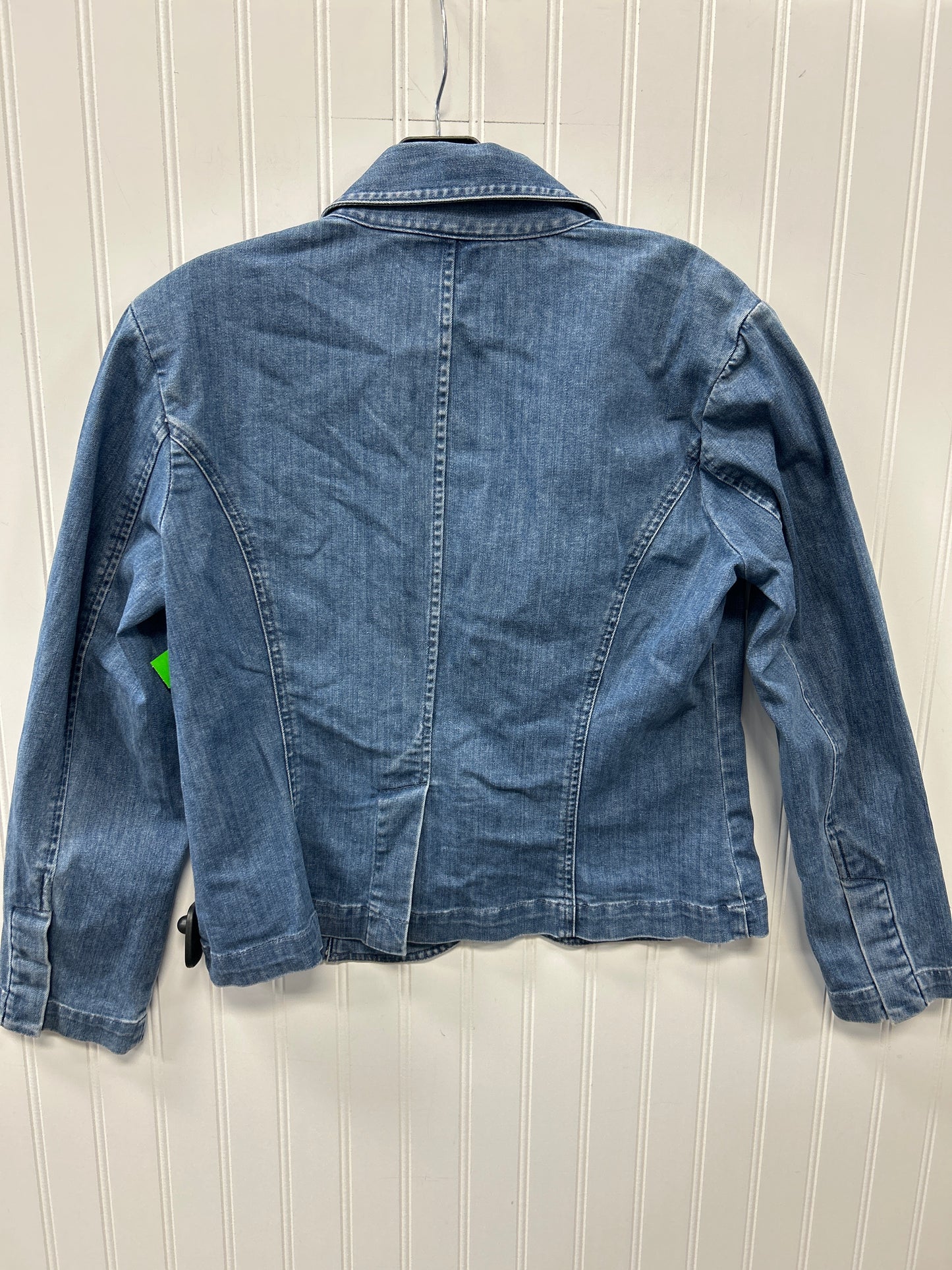 Jacket Denim By Talbots In Blue Denim, Size:10