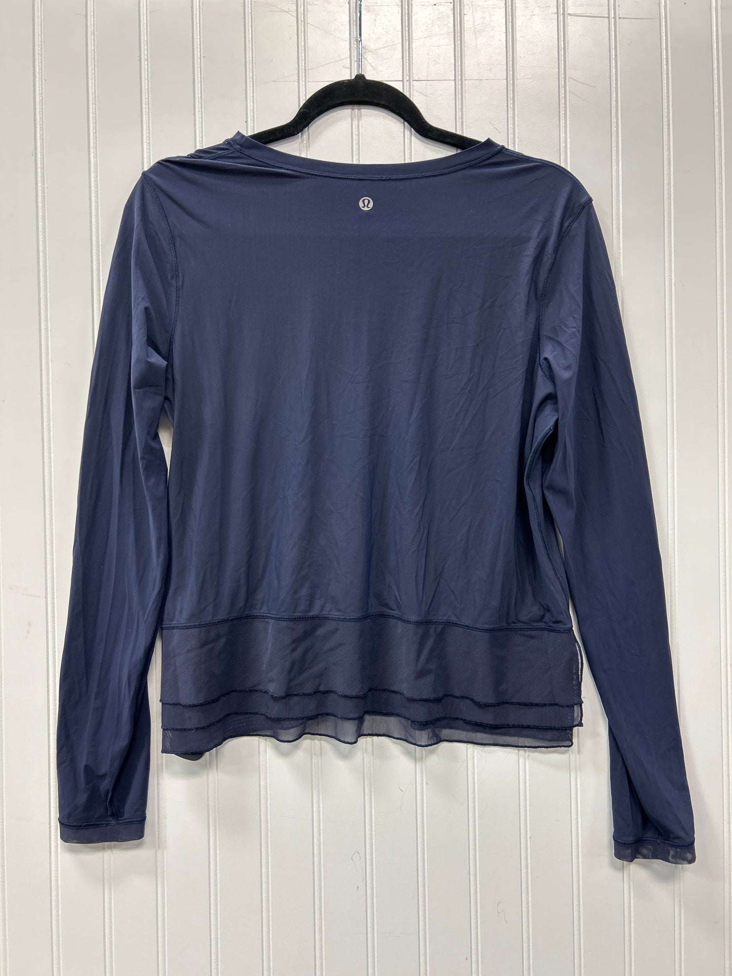 Athletic Top Ls Crewneck By Lululemon In Navy, Size:M