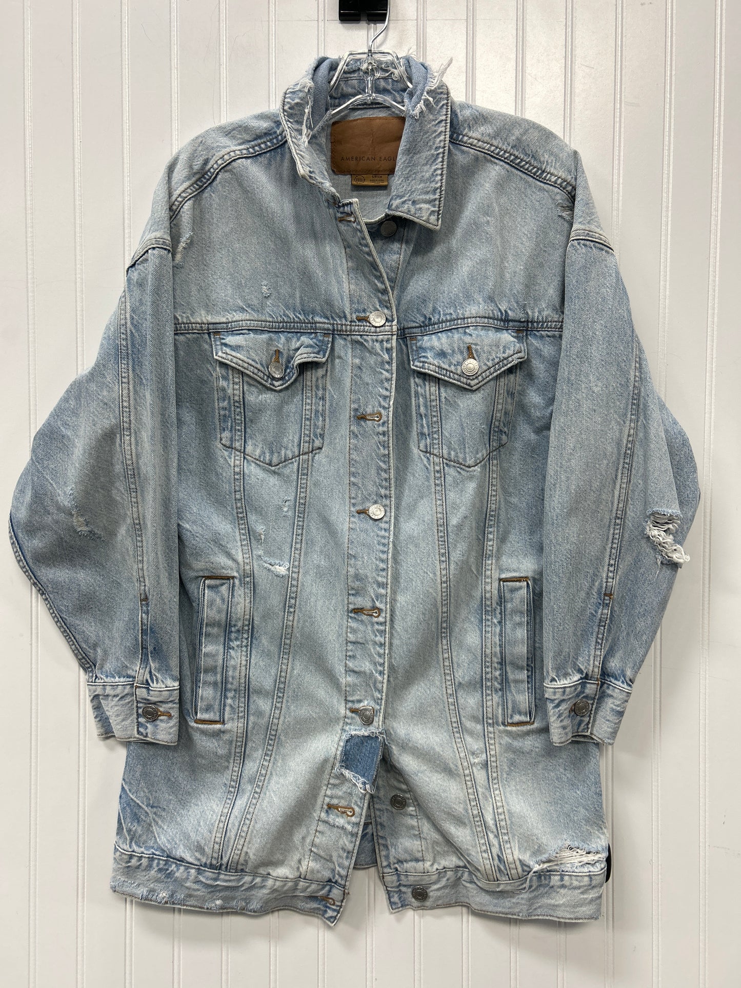 Jacket Denim By American Eagle In Blue Denim, Size:S
