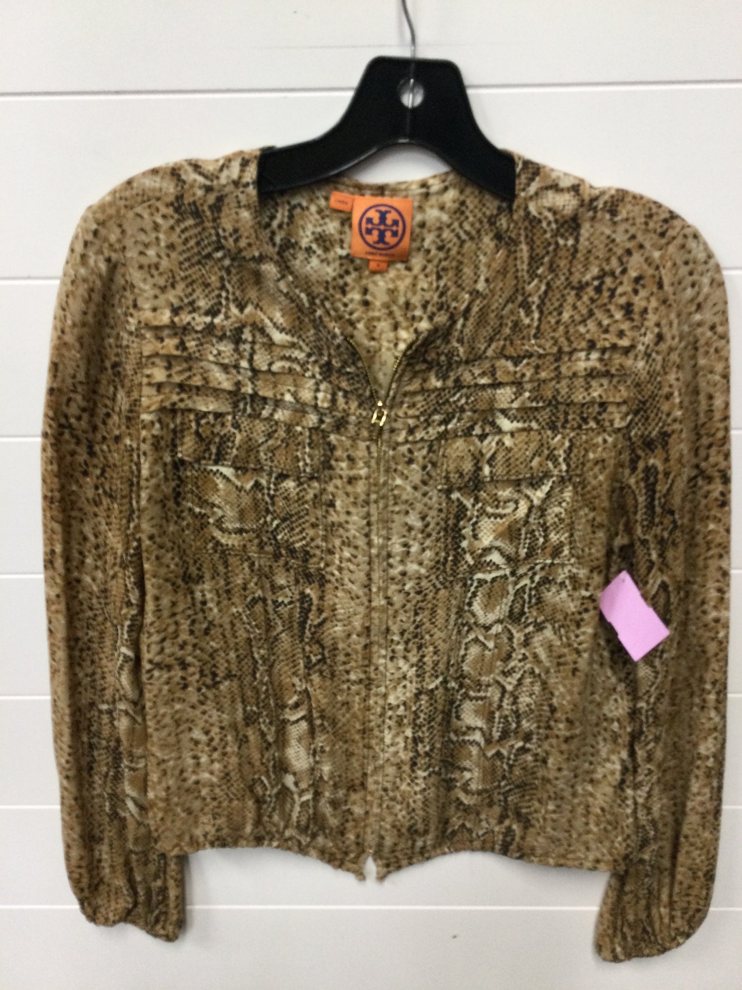 Top Ls Designer By Tory Burch In Snakeskin Print, Size:4