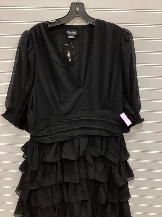 Dress Casual Midi By City Chic In Black, Size:L