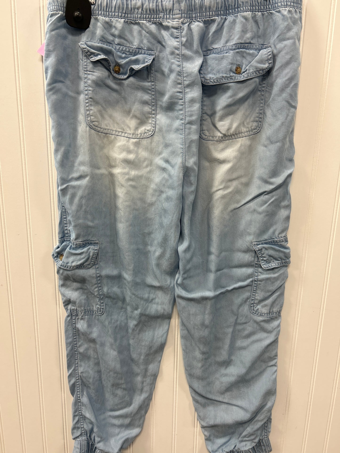 Pants Linen By C And C In Blue, Size:Xl