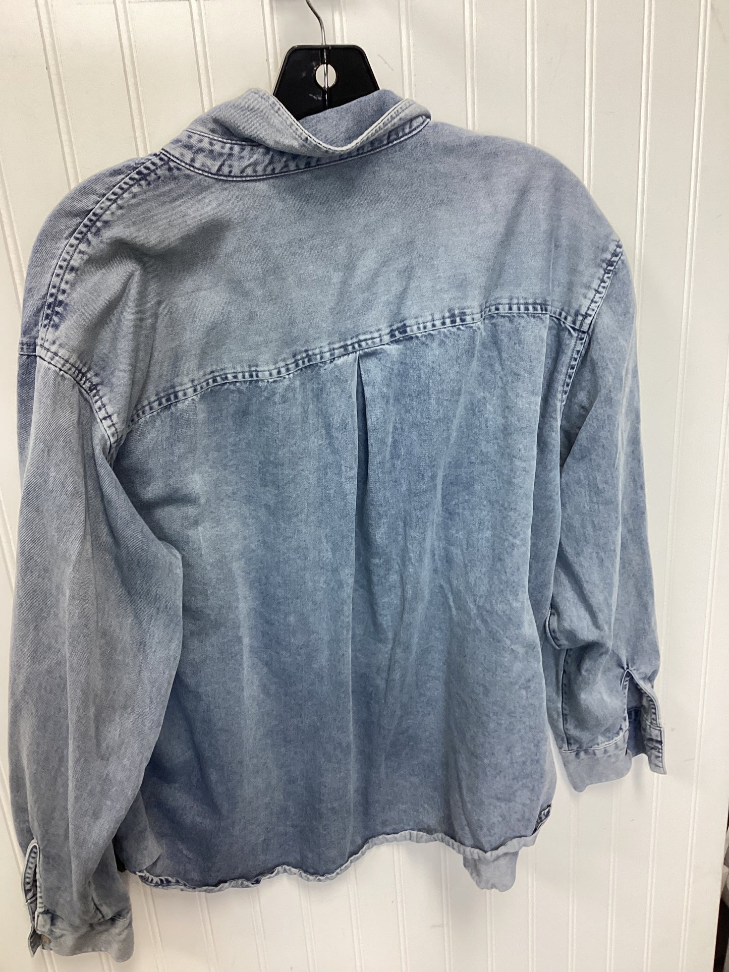 Blouse Ls By Maurices In Blue, Size:L