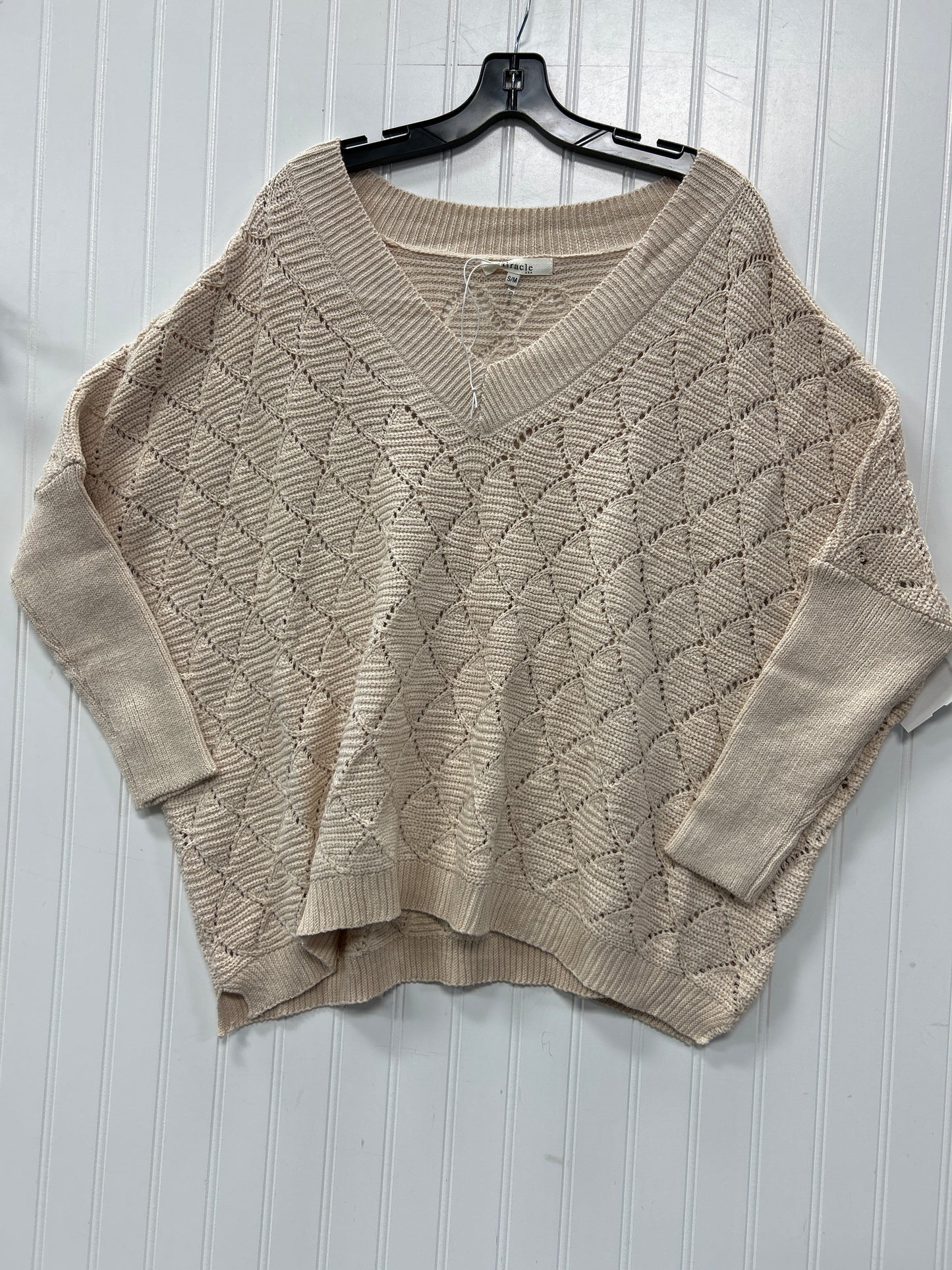 Sweater By Miracle In Tan, Size:M