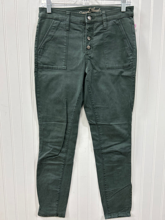 Jeans Skinny By Universal Thread In Green Denim, Size:4