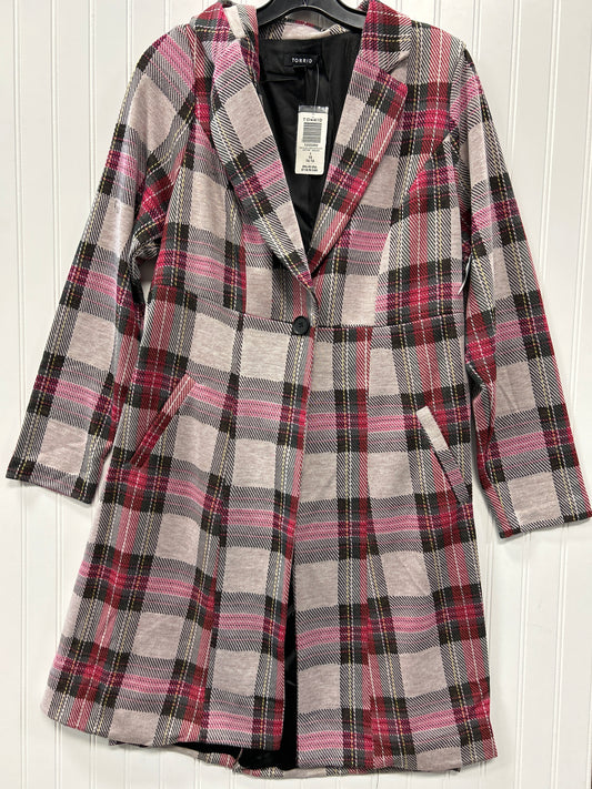Coat Peacoat By Torrid In Plaid Pattern, Size:1X