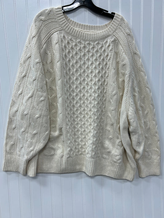 Sweater By Universal Thread In Cream, Size:3X