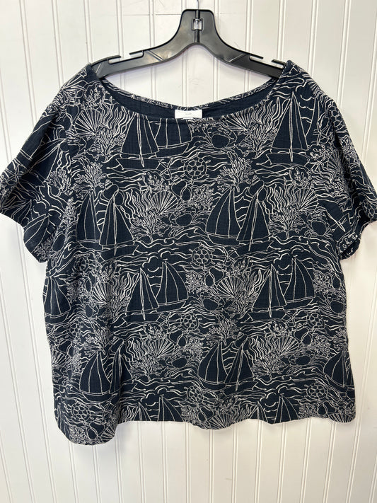 Top Ss By J. Jill In Navy, Size:2X
